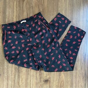 Piamita Silk Crown Print Trousers